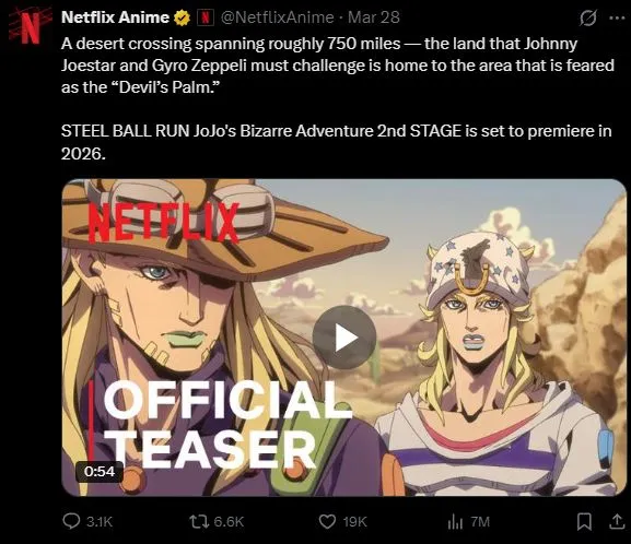 Official teaser post
